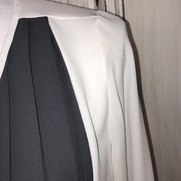 Apt.9 Pleated Front Long Sleeve Sheer Blouse - Picture 3 of 8